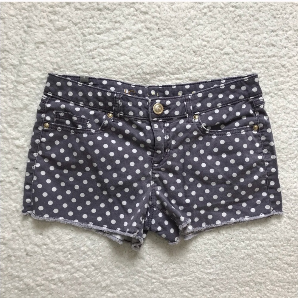 Lauren Conrad Polka Dot Denim Shorts